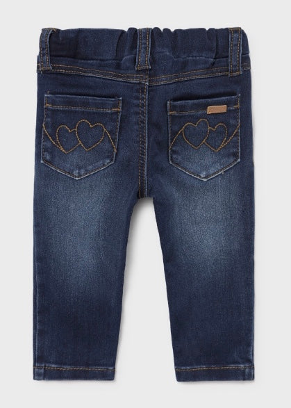 baby girls denim heart pocket jegging