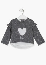 Load image into Gallery viewer, baby girl heart sweatshirt
