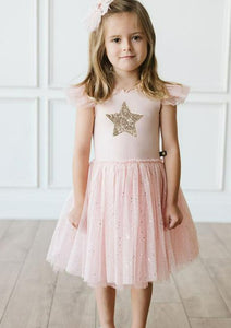 girls sparkle tutu star tank dress