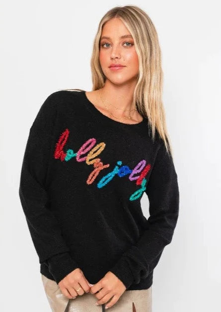 women holly jolly christmas sweater