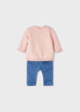 Load image into Gallery viewer, baby 2pc floral sweatshirt &amp; jeans
