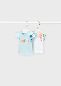 baby girl cap sleeve floral tee