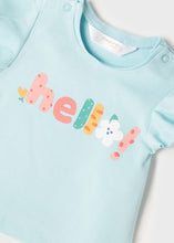 Load image into Gallery viewer, baby girl flutter sleeve hello tee
