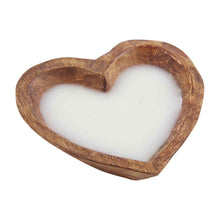 Load image into Gallery viewer, wood heart candle
