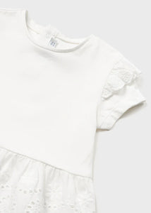 mini girl eyelet hem tee