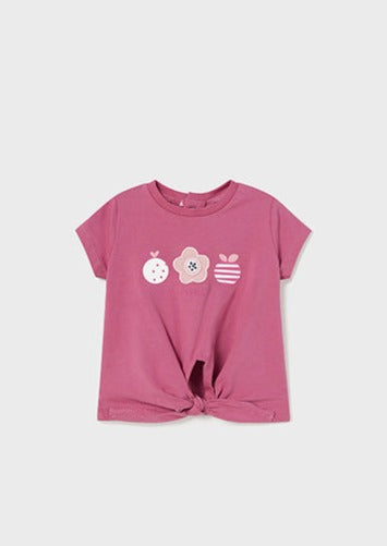 baby girl blooms knot tee