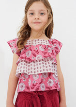 Load image into Gallery viewer, girls floral tiered top

