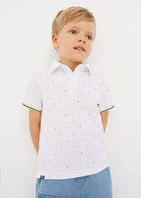 Load image into Gallery viewer, boys print pique polo
