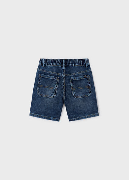 boys pull on denim shorts