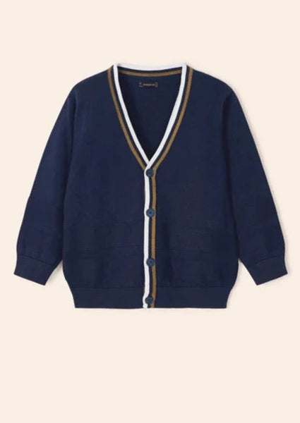 boys tipped button cardigan