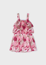 Load image into Gallery viewer, girls geo floral ruffle dress
