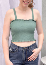 Load image into Gallery viewer, smock crop strap top 302
