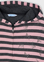 Load image into Gallery viewer, girls 3 piece stripe zip hoodie &amp; jogger set

