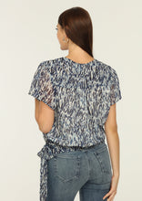 Load image into Gallery viewer, abstract print chiffon wrap top
