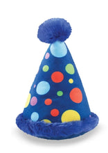 Load image into Gallery viewer, plush dog toy - party hat
