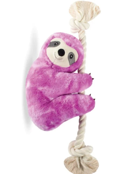 plush dog toy - sloth rope