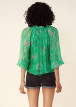 Load image into Gallery viewer, silk paisley long sleeve blouse
