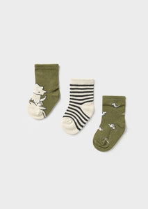baby boy 3 pair dino socks