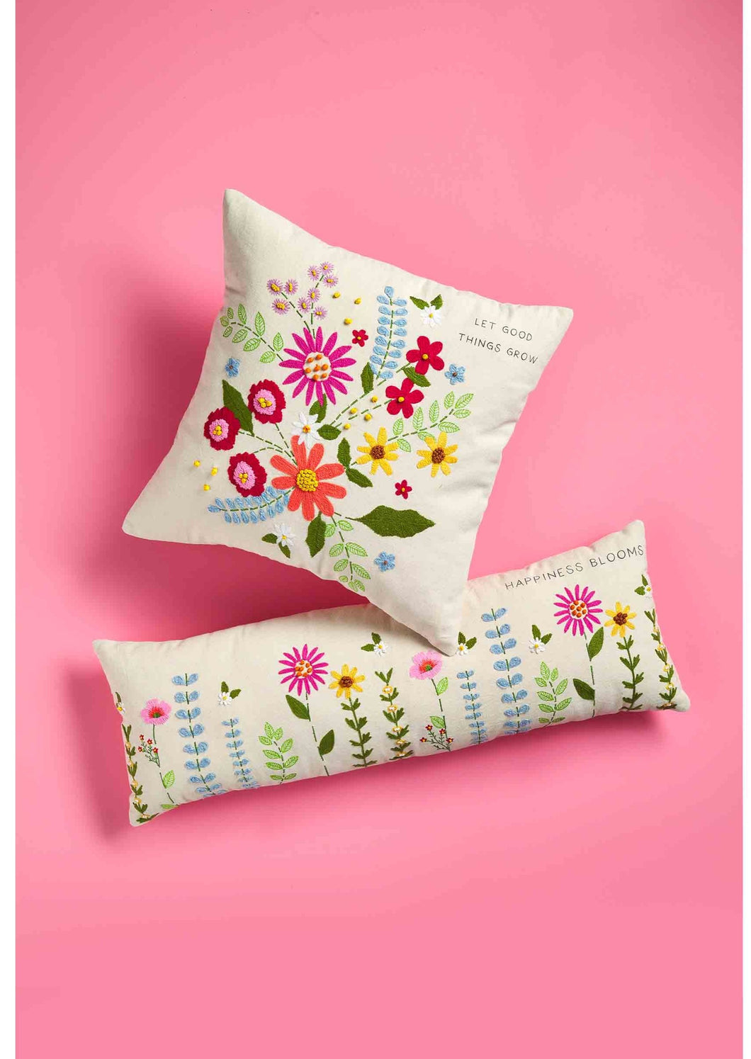 floral canvas pillow