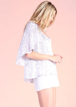 Load image into Gallery viewer, satin snakeprint petal sleeve blouse
