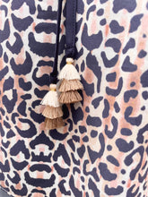 Load image into Gallery viewer, ruffle tie neck leopard blouse
