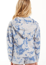 Load image into Gallery viewer, girls tie dye zip hoodie
