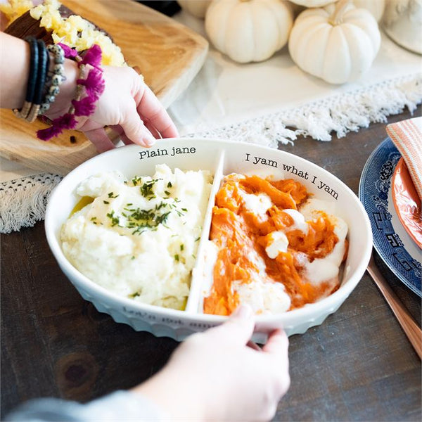 2 section potato bowl set