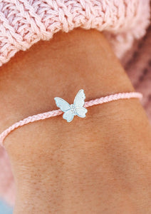 butterfly silver string bracelet