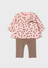 Load image into Gallery viewer, baby 2 piece flower tee and stripe legging
