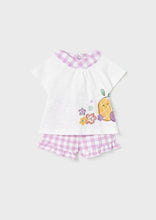 Load image into Gallery viewer, baby pineapple tee + check short set
