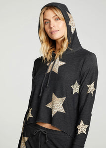 crop hoodie - stars
