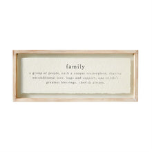 Load image into Gallery viewer, family glass plaque
