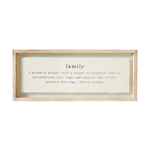 family glass plaque