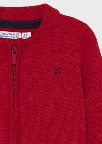 boys zip knit cardigan