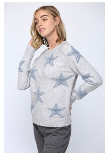 contrast star sweater