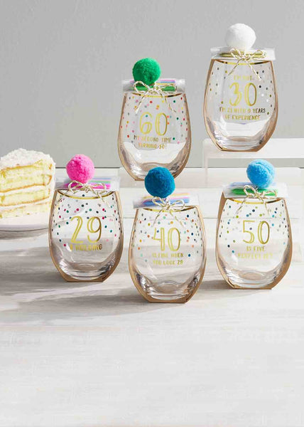 birthday wine glass set - 30