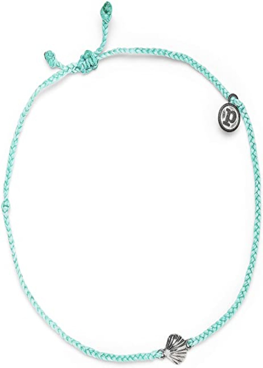 scallop silver string anklet