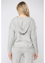 Load image into Gallery viewer, knit hoodie speckle sweater
