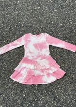 Load image into Gallery viewer, girls cozy tie dye ruffle dress
