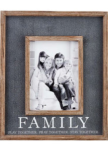 family wood frame