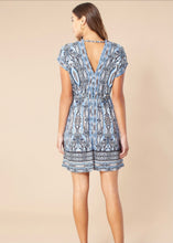 Load image into Gallery viewer, draw waist v neck print dress
