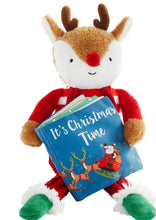 Load image into Gallery viewer, 2-piece set. Plush holds soft book about the magic of Christmas.
