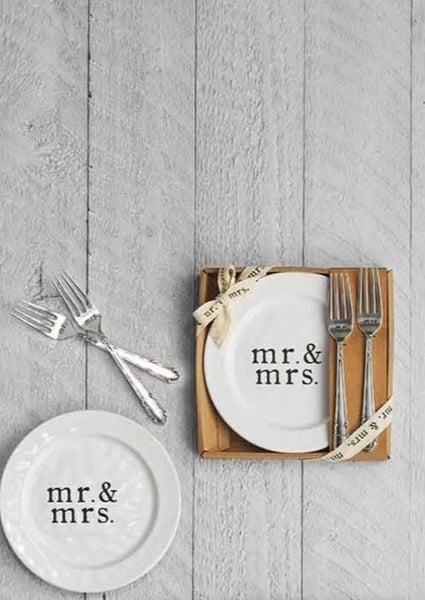 mr & mrs cake plate 3 set