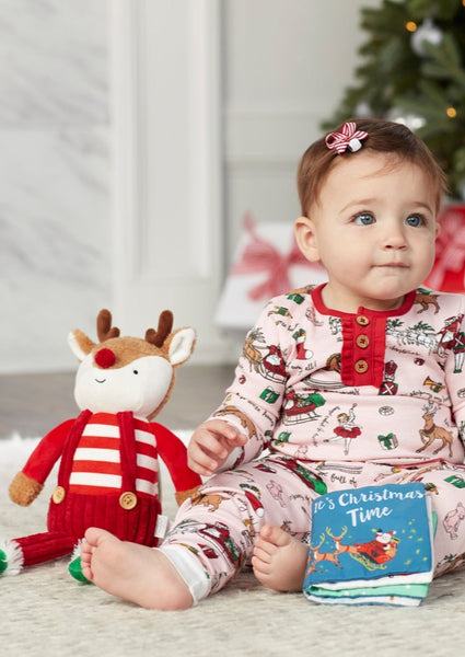 2-piece set. Plush holds soft book about the magic of Christmas.