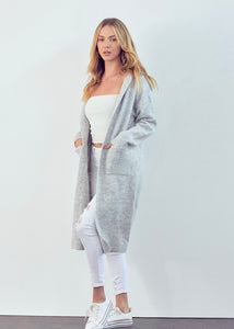 hooded duster cardigan