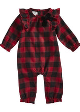 Load image into Gallery viewer, baby check flannel jumpsuit
