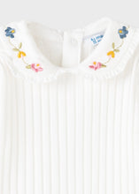 Load image into Gallery viewer, girls flower collar rib polo
