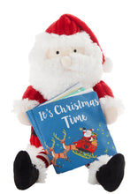 Load image into Gallery viewer, santa and book plush
