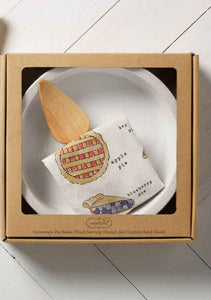 3 piece pie plate and towel set