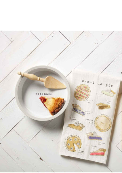 3 piece pie plate and towel set